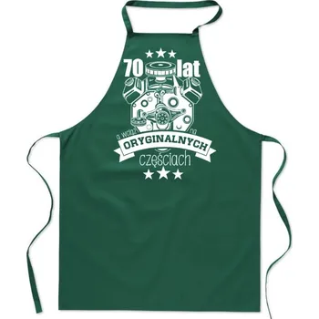 Kuchyňská zástěra KUCHYŇSKÁ ZÁSTĚRA bavlna zelená k 80. narozeninám, vtipný dárek FA_460_z