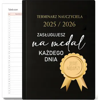 Kalendář Knižkový kalendář pro učitele 2025 A5 FunnyCase černý