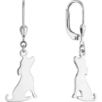 Náušnice Stříbrné náušnice psi 61130