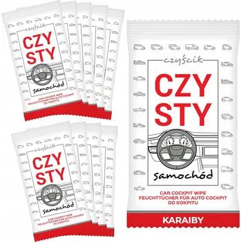 Hygienický ubrousek ČISTICÍ VLHČENÉ UBROUSKY NA PALUBNÍ DESKU 10 KS KARIBIK MATNÉ