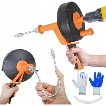 čistič potrubí SPIRÁLA NA ČIŠTĚNÍ ODPADŮ DŘEZU kartáč na čištění trubek 7,6 m