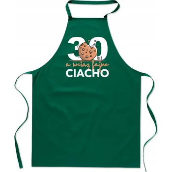 Kuchyňská zástěra KUCHYŇSKÁ ZÁSTĚRA zelená NAROZENINY 30 let DORT pro muže dárek FA_721_z