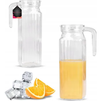 SKLENĚNÝ DŽBÁN NA VODU, DŽUS A NÁPOJE 1,1L