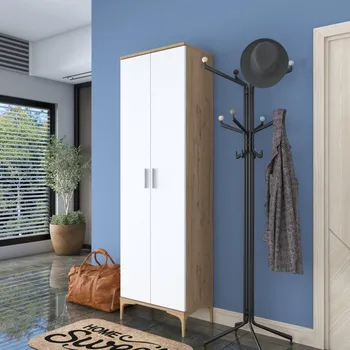 Šatní skříň Casarredo REGIO policová skříň, ořech/bílá