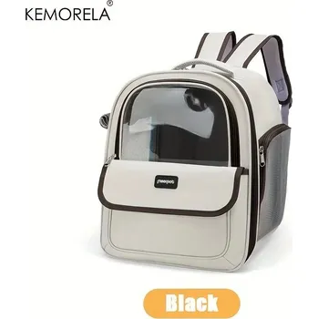 Psí batoh Průhledný batoh na mazlíčky pro cestování letadlem | batoh pro zvířata, cestovní batoh - Černý