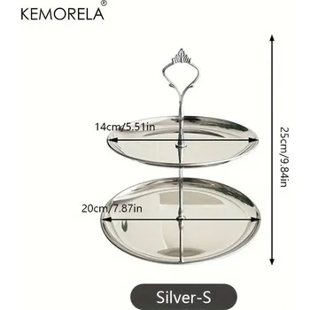Patrový etažér na dorty a ovoce | dortový stojan, servírovací podnos - Stříbro-S