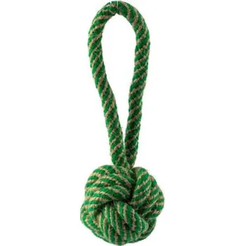 Hračka pro psa Přetahovadlo pro psa BioFeed HRAČKA ŠŇŮRA S RUKOJETÍ A KOULÍ L ZIPPY