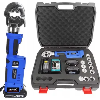 Dílenský lis Akumulátorový hydraulický lis na kabely April LS-300 18V 10-300 mm2