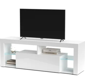 Televizní stolek DNZ Televizní stolek Tardei, Bílý lesk