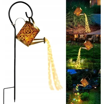 Venkovní osvětlení Solární LED zahradní lampa zapichovací VELKÁ KONVIČKA 80cm Ažurová s ČIDLEM