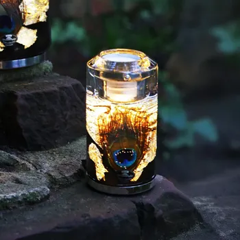 Svícen Gilde Skleněný svícen Candela - paví oko, classic 494382