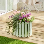 Die moderne Hausfrau Květináč Venkovský plůtek, zelený, kulatý 494508