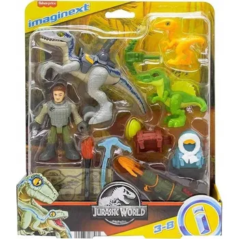 Figurka IMAGINEXT FIGURKY JURASSIC WORLD Owen Grady, Blue + Spinosaurus