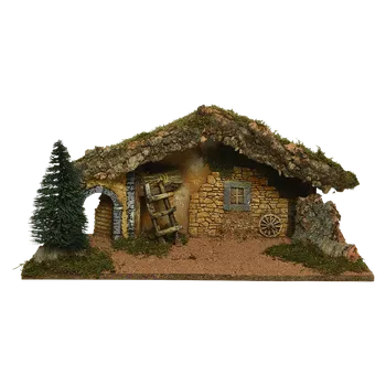 Vánoční dekorace LED světelná dekorace betlém, napájení: bateriové, teplá bílá, výška: 23 cm 590074