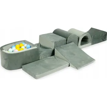 Dětské hřiště Pěnové dětské hřiště s bazénkem micro Velvet šedé