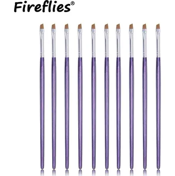 Kosmetický štětec Štětec na oční linky plochý tenký | kosmetický štětec, štětec na líčení - 10 ks