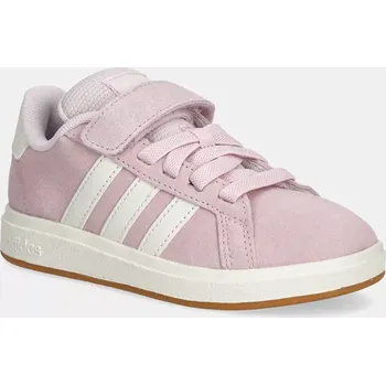 Chlapecké tenisky Dětské semišové sneakers boty adidas GRAND COURT 00s JH6181 růžová 30X, EUR 34