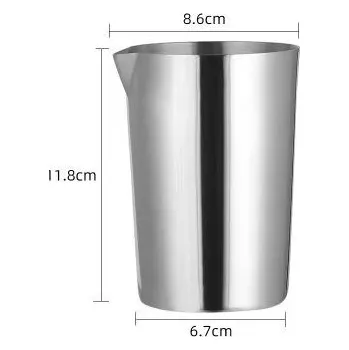 Shaker Koktejlový šejkr na drinky z nerezu 500 ml | barové potřeby, šejkr na koktejly - Stříbro