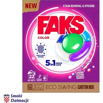 Kapsle na praní Kapsle na praní Color 5v1 22 x 21g Faks