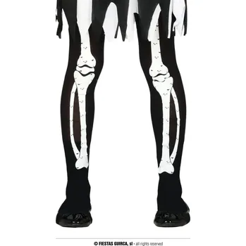Karnevalový doplněk Guirca Skeleton punčocháče dětské 5-9 let