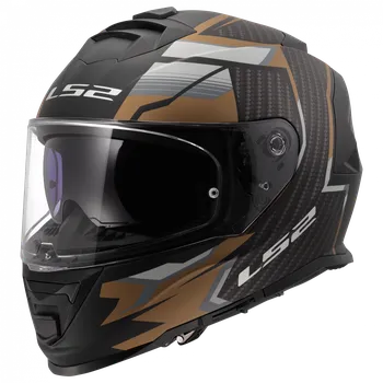 Helma na motorku LS2 FF800 STORM II TRACKER BLACK GOLD-06 L