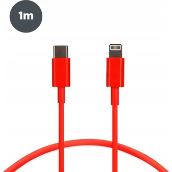 Datový kabel Kabel Contact USB-C – Apple Lightning 1 m červený