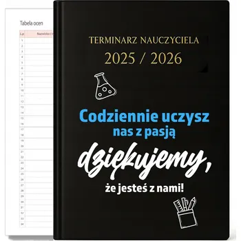 Kalendář Knižkový kalendář pro učitele 2025 A5 FunnyCase černý