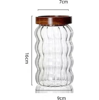 Dóza na potraviny Skleněná doza s víkem na potraviny a čaj | skleněná dóza, dóza na potraviny - 750 ml