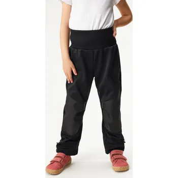 Dětské softshellové kalhoty s fleecem pružné Flexi, Černá, Černá Velikost: 146/152