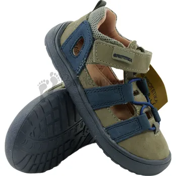 Chlapecké sandály Dětská barefoot letní obuv Protetika Kendy khaki - vel. 22