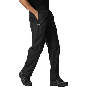 Pánské kalhoty Pánské převlečné nepromokavé kalhoty Regatta Pack-It OverTrousers RMW149 – černé Velikost: 3XL
