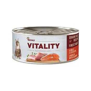Krmivo pro kočku Akinu VITALITY Kuřecí & losos konzerva pro kočky 70 g