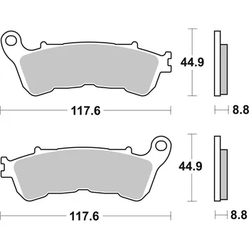 Brzdová destička Sada brzdových destiček, vždy 4 kusy v sadě BREMBO 07HO57LA