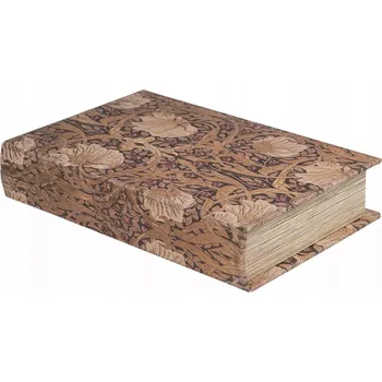 Úložný box KRABIČKA ORGANIZÉR ve tvaru KNIHY na šperky s květinami dekorace ozdoba 24x16cm