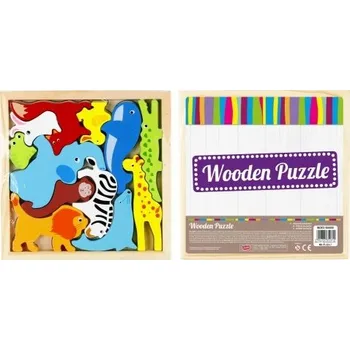 Puzzle DŘEVĚNÉ PUZZLE PRO DĚTI ZVÍŘÁTKA