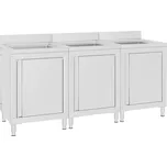 Gastro kuchyňské dřezové skříňky 3 ks nerezová ocel3058274