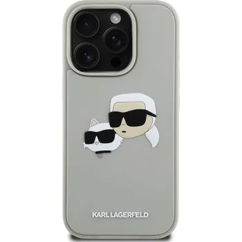 Pouzdro na mobilní telefon Karl Lagerfeld 3D Rubber Double Heads Zadní Kryt pro iPhone 16 Pro Béžová Luxusní zadní kryt Karl Lagerfeld pro iPhone spojuje elegantní vzhled s praktickou ochranou. Stylový doplněk pro každého milo