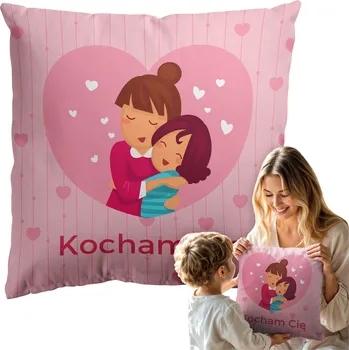 Dekorativní polštářek POVLEČENÍ NA POLŠTÁŘ 45x45 CM PODĚKOVÁNÍ DÁREK KE DNI MATEK PRO MAMINKU