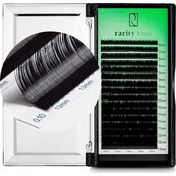 Umělé řasy UMĚLÉ ŘASY Rarity Black Lashes ČERNÉ zatočení CC | 0,10 mm | 10 mm