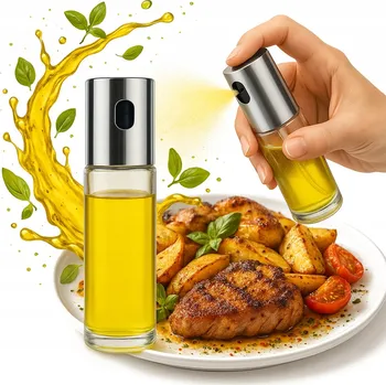 Nádoba na olej a ocet Rozprašovač na olej/olivový olej 100ml skleněný dávkovač, kuchyňský rozprašovač oleje
