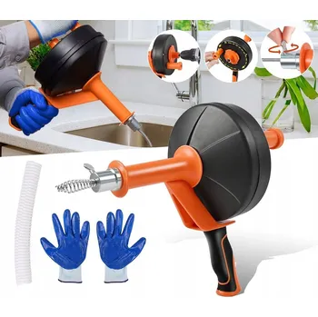 Čistič odpadu SPIRÁLA NA ČIŠTĚNÍ ODPADŮ DŘEZU kartáč na čištění trubek 7,6 m