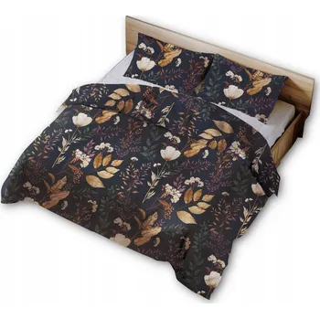 Povlečení Krepové povlečení 160x200 modrá rostlinná oáza