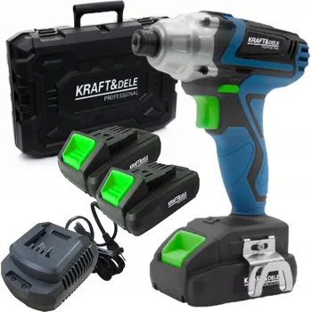 SADA RÁZOVÝ UTAHOVÁK 380Nm 2x AKUMULÁTORY 3Ah 21V KRAFT&DELE KD3406