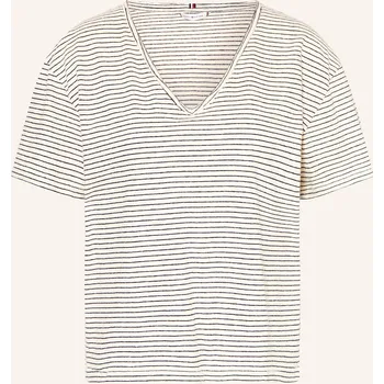 Tommy Hilfiger Dámské Tričko S Příměsí Lnu, režná / tmavě...