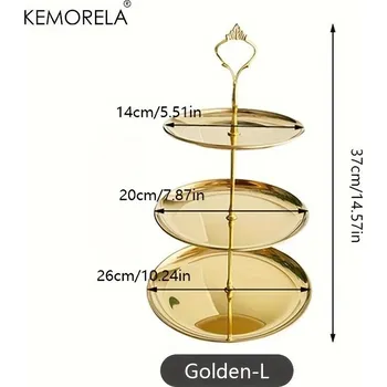 Patrový etažér na dorty a ovoce | dortový stojan, servírovací podnos - Golden-L