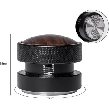 Nastavitelný ocelový tamper na kávu | tamper káva, pěchovadlo na kávu - Pružnost 53 mm