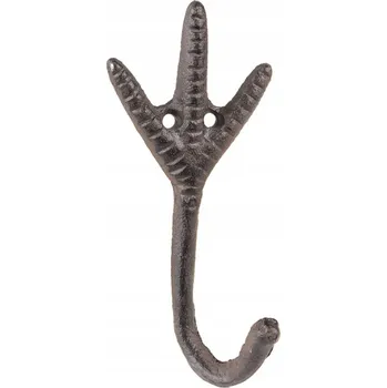 Věšák Hnědý litinový nástěnný hák s motivem kuřecího stehna