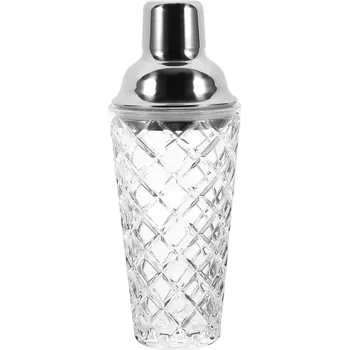 Shaker Skleněný šejkr na koktejly s víčkem | šejkr, barová sada - B-Silver