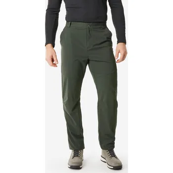 QUECHUA Pánské zimní turistické hřejivé vodoodpudivé kalhoty NH 100 S ZELENÁ