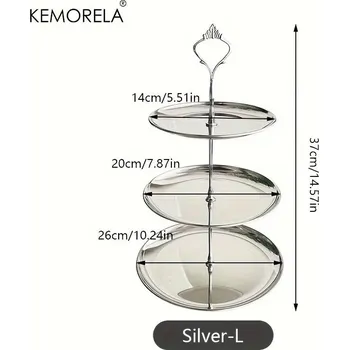 Patrový etažér na dorty a ovoce | dortový stojan, servírovací podnos - Stříbro-L